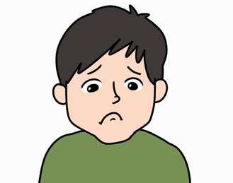 がっかりする男性