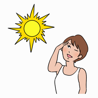 日焼けした肌